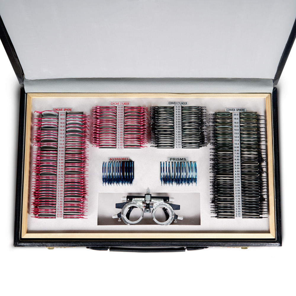 НАБОР ПРОБНЫХ ОЧКОВЫХ ЛИНЗ "ARMED" № 3 с оправой на 232 линз