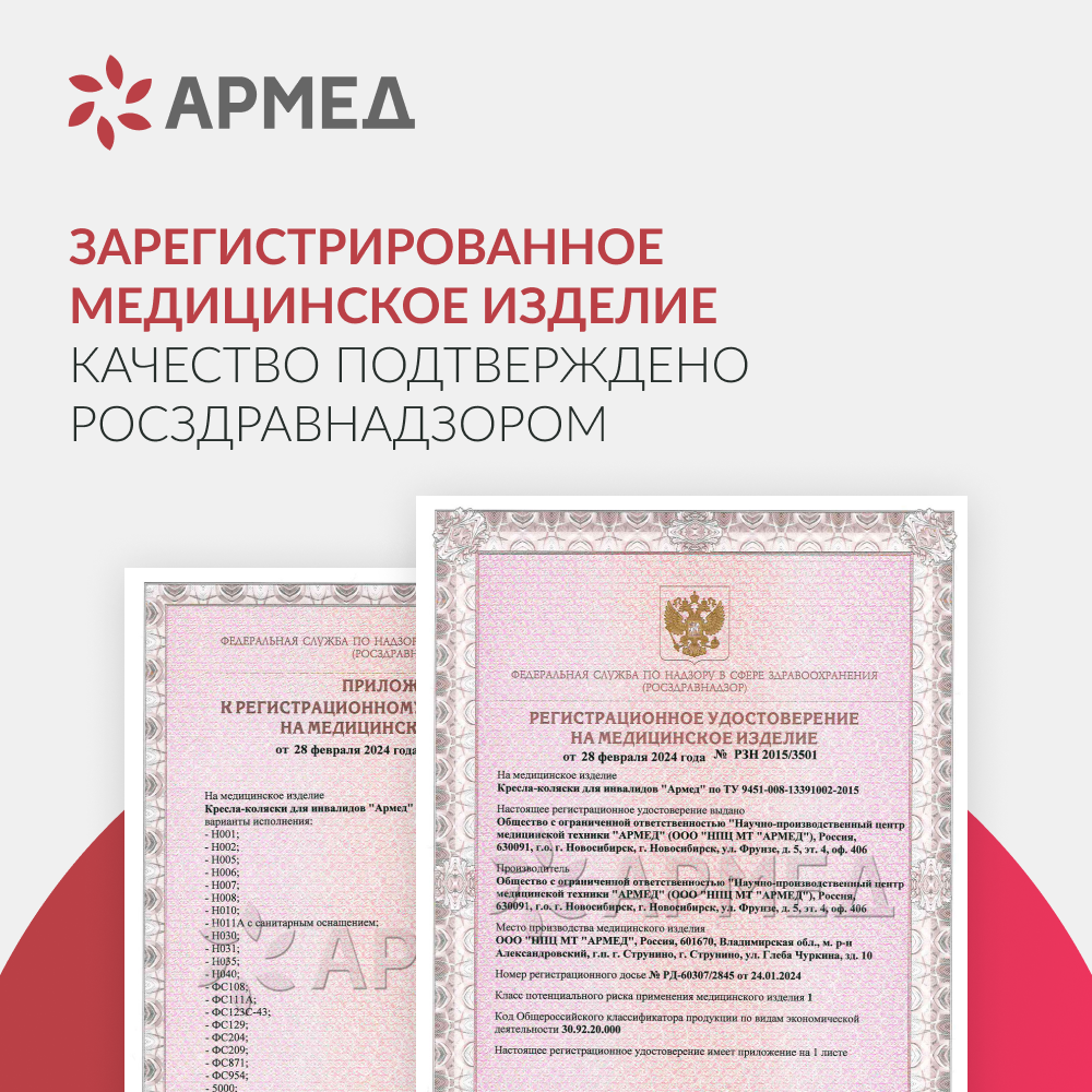 Кресло-коляска для инвалидов Армед ФС111А 